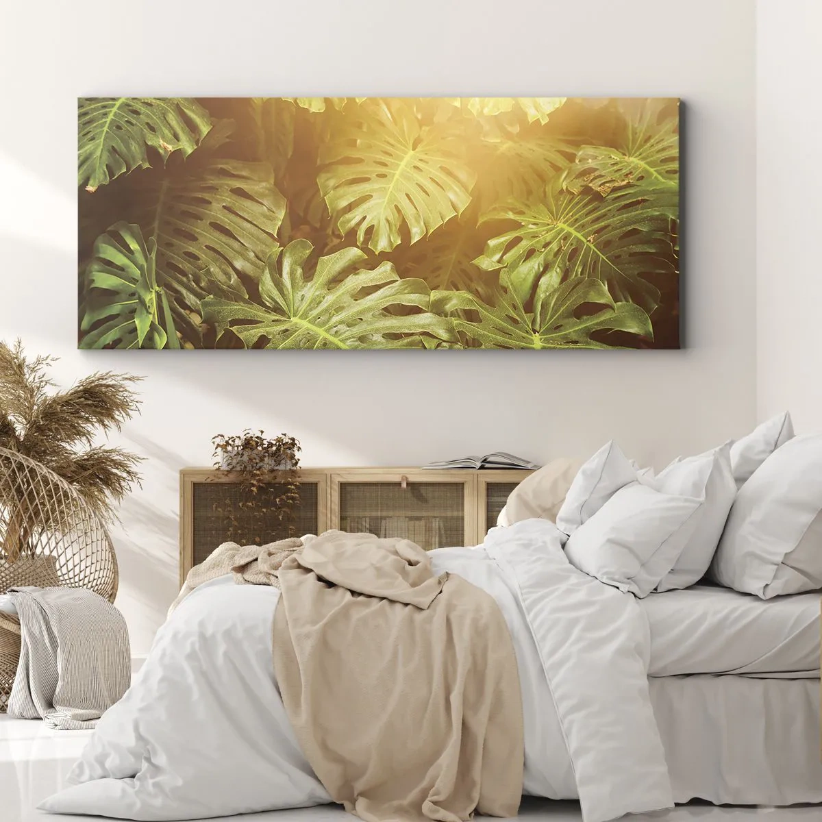 Tablou pe pânză - Poftiți în verde - 100x40 cm