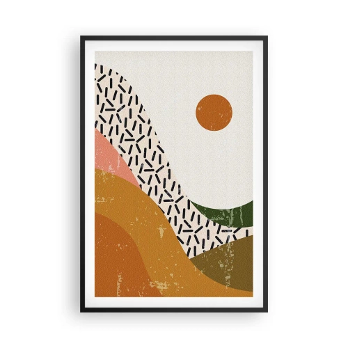 Poster în ramă neagră - Abstracție solară - 61x91 cm