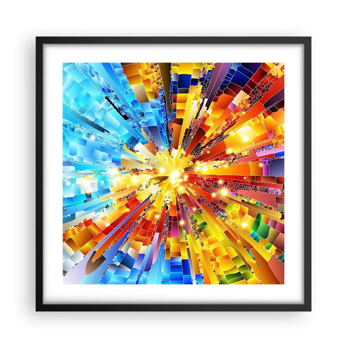 Poster în ramă neagră - In medias res - 50x50 cm