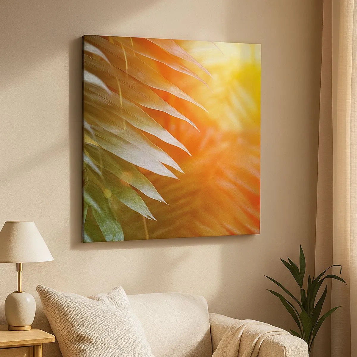 Tablou pe pânză - Dimineață în junglă - 30x30 cm