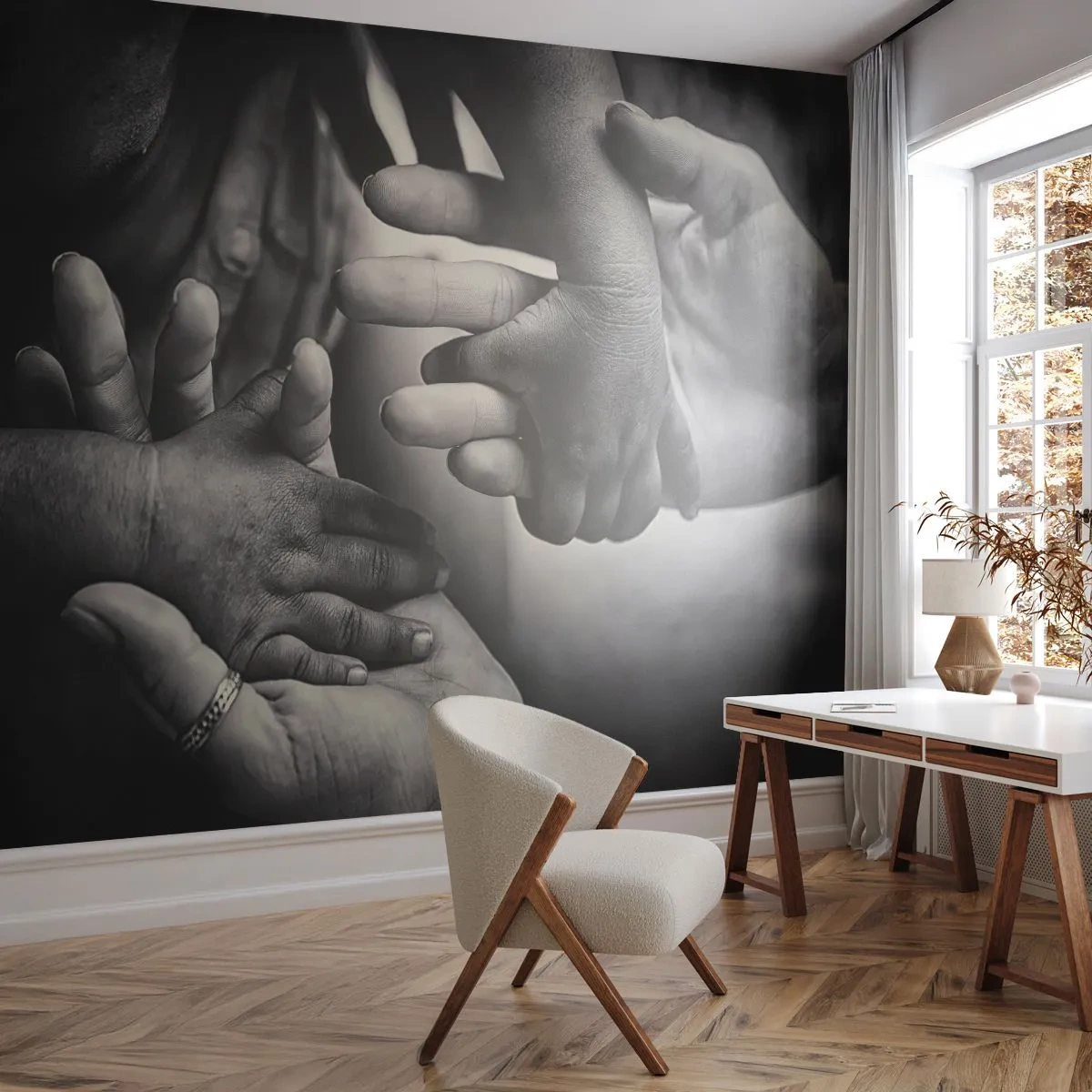 Tapet Premium Sand - A fi om - Mâinile, oameni, Dragoste - 350x256 cm