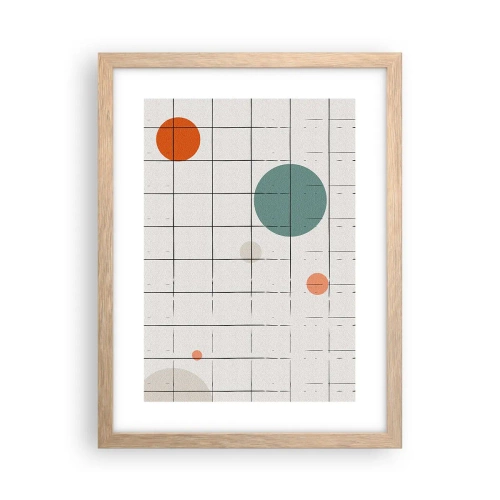 Poster în ramă de stejar deschis - În capcană. Noi sau ele? - 30x40 cm