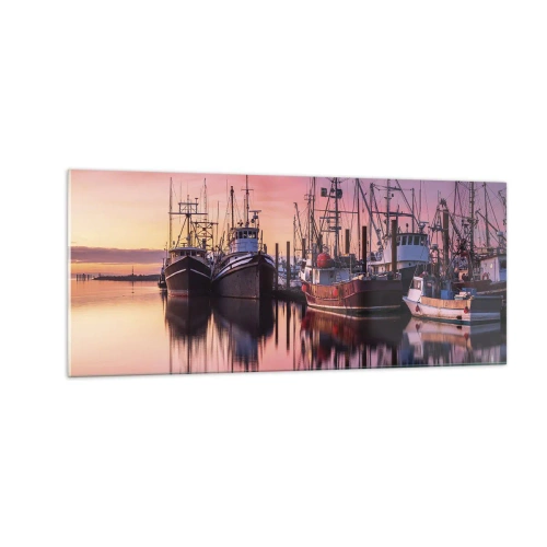 Tablou pe sticlă - Înainte de o zi plină - 100x40 cm