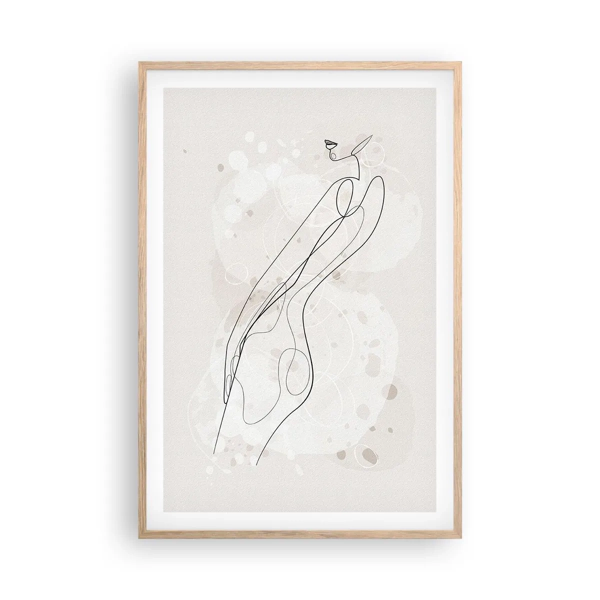 Poster în ramă de stejar deschis - Să rătăcești cu privirea - 61x91 cm