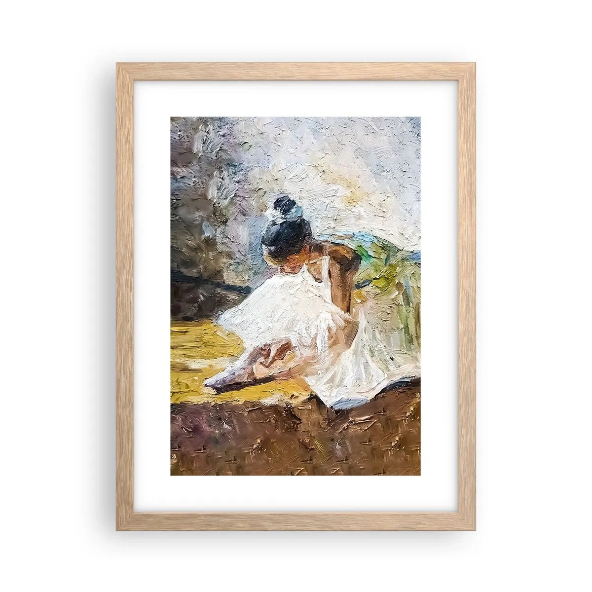 Poster în ramă de stejar deschis - Dintr-un tablou de Degas - 30x40 cm