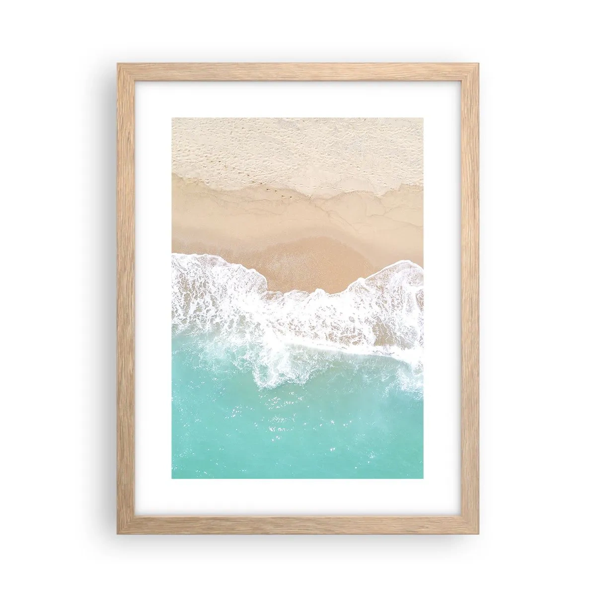 Poster în ramă de stejar deschis - Atingere mângâietoare - 30x40 cm