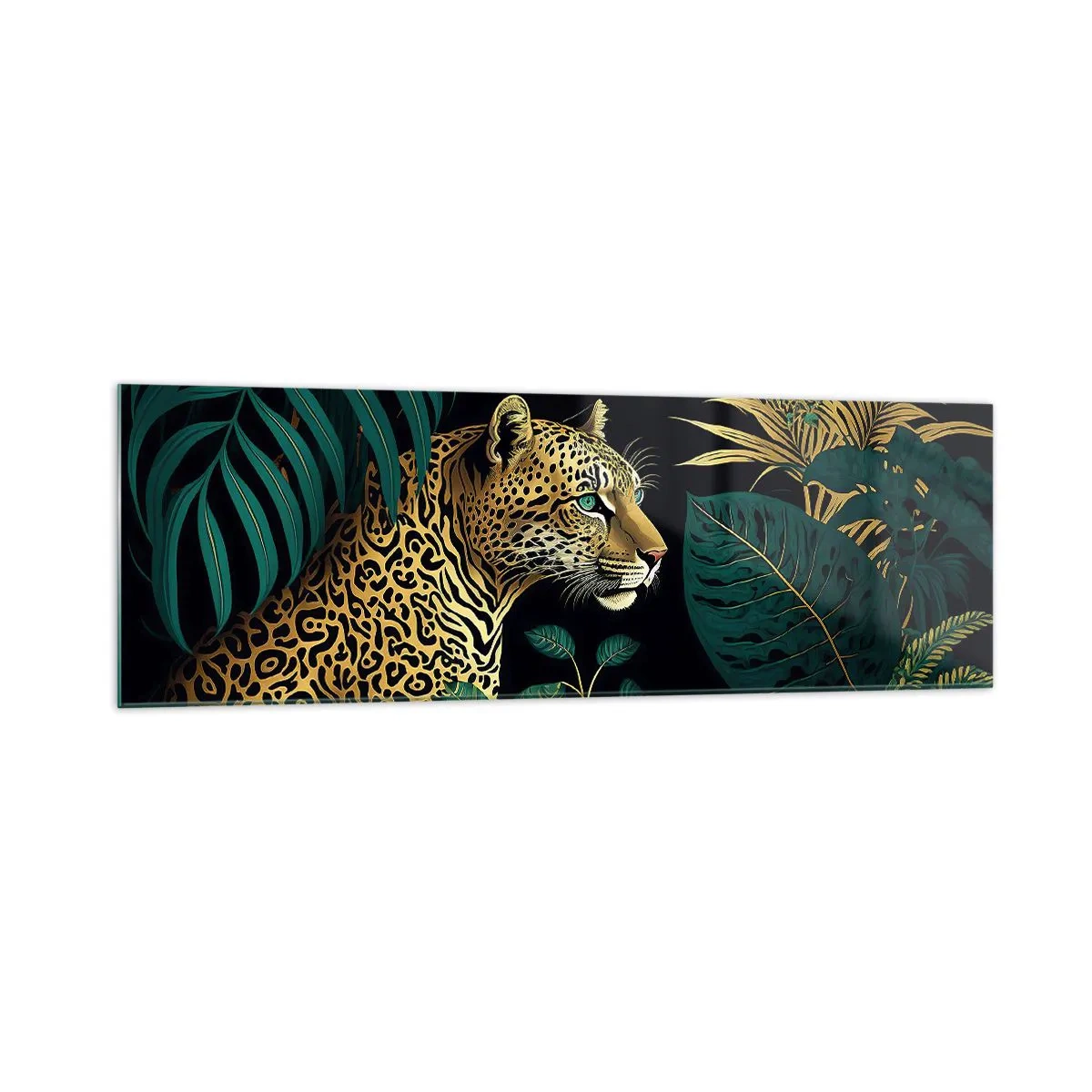 Tablou pe sticlă - Domnitorul junglei - 160x50 cm