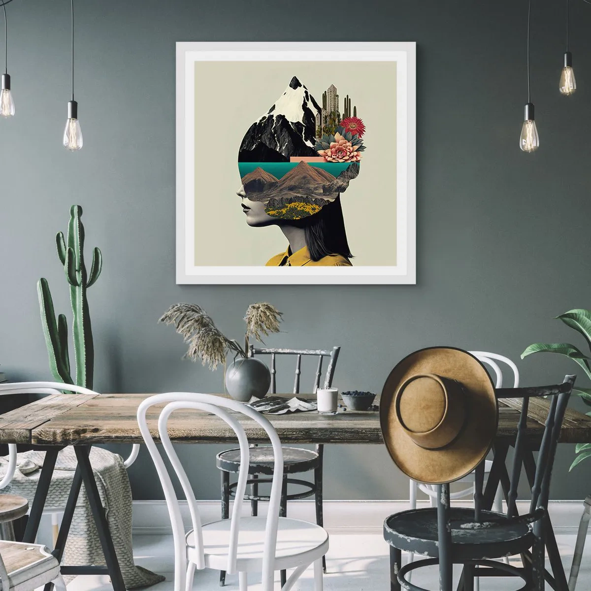 Poster în ramă albă - Femeia - întotdeauna un mister - 30x30 cm