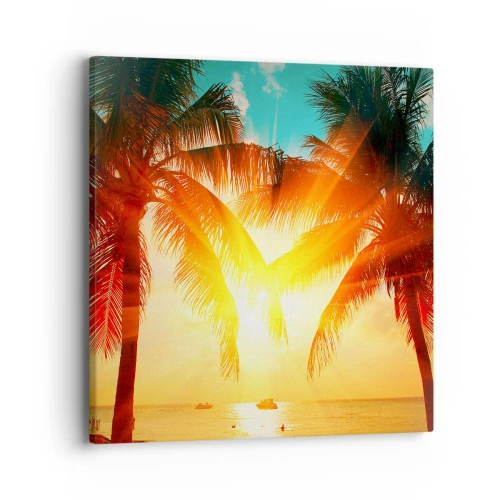 Tablou pe pânză - Cuplu exotic - 40x40 cm