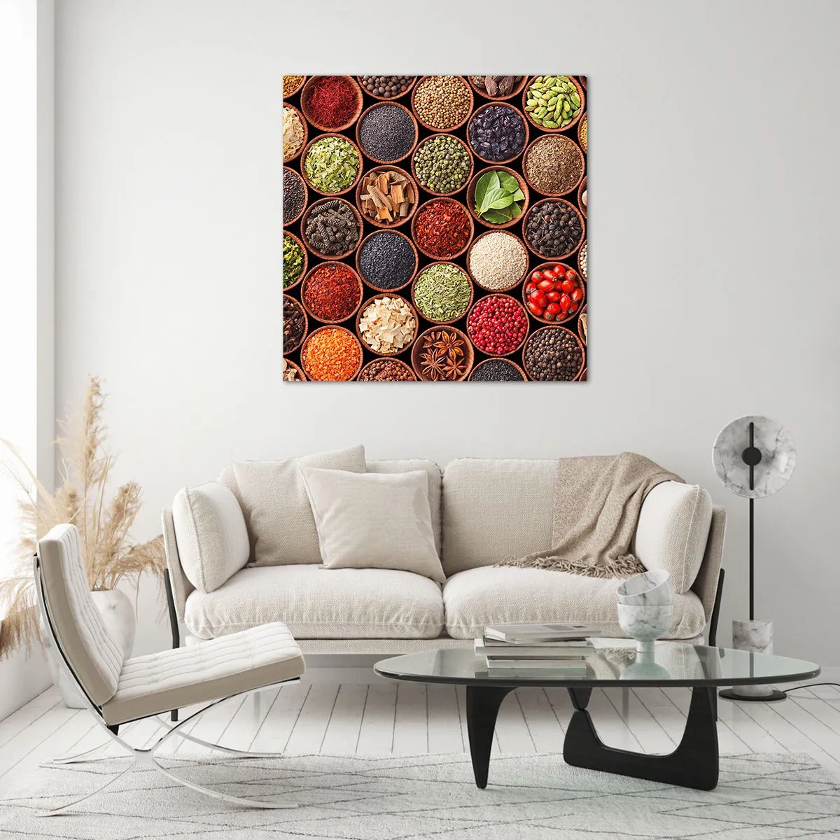 Tablou pe sticlă - Toate gusturile lumii - 50x50 cm