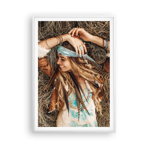 Poster în ramă albă - În drum spre vara iubirii - 70x100 cm