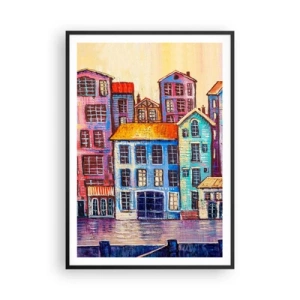 Poster în ramă neagră - Un oraș ca în basm - 70x100 cm