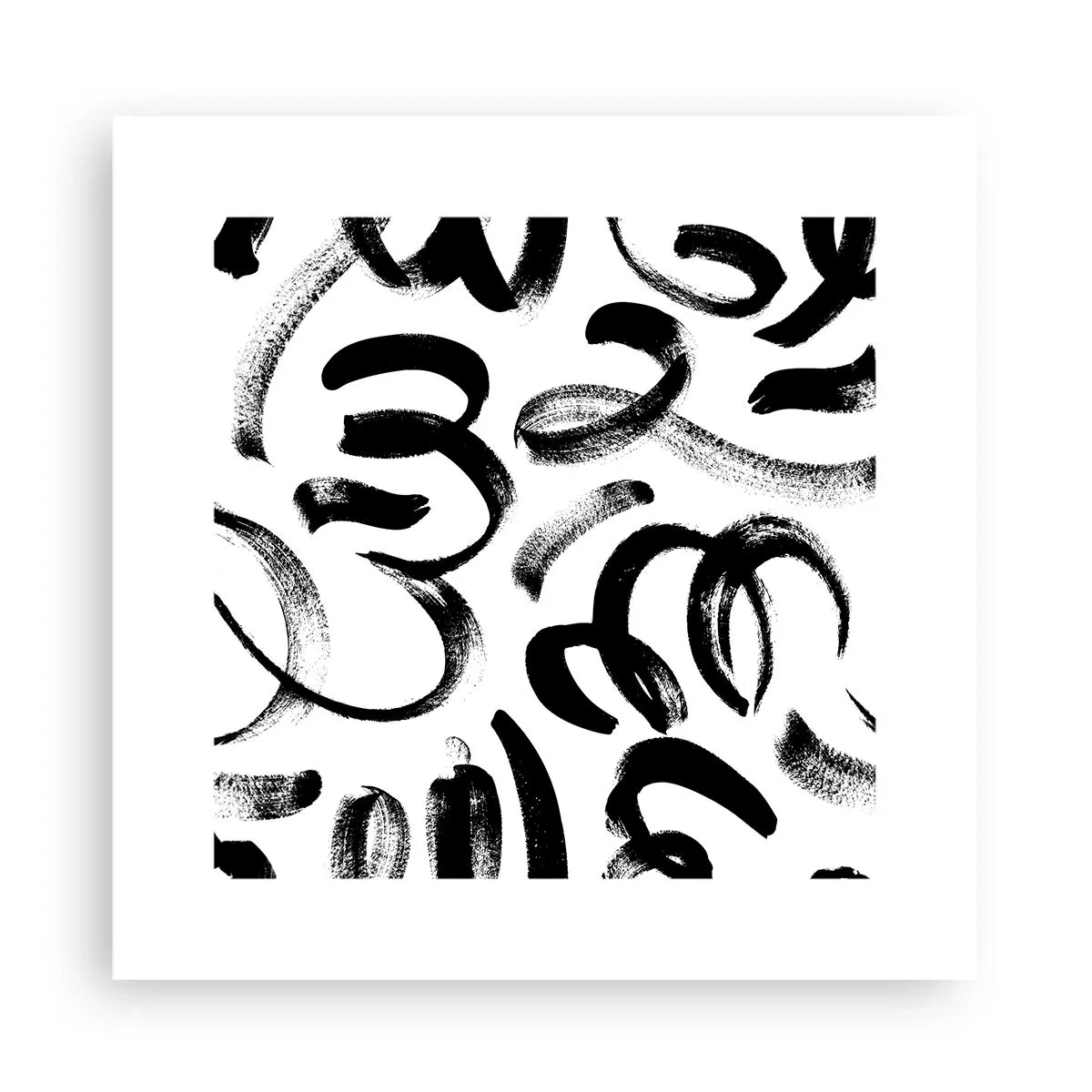 Poster - Negru pe alb - 30x30 cm