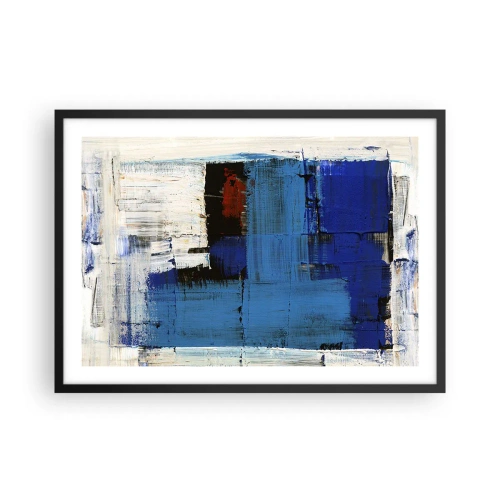 Poster în ramă neagră - Secretul albastru - 70x50 cm