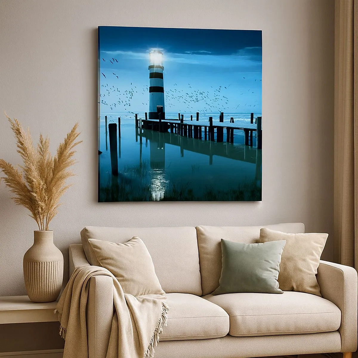 Tablou pe pânză - Și nu ți-e frică de întuneric - 30x30 cm