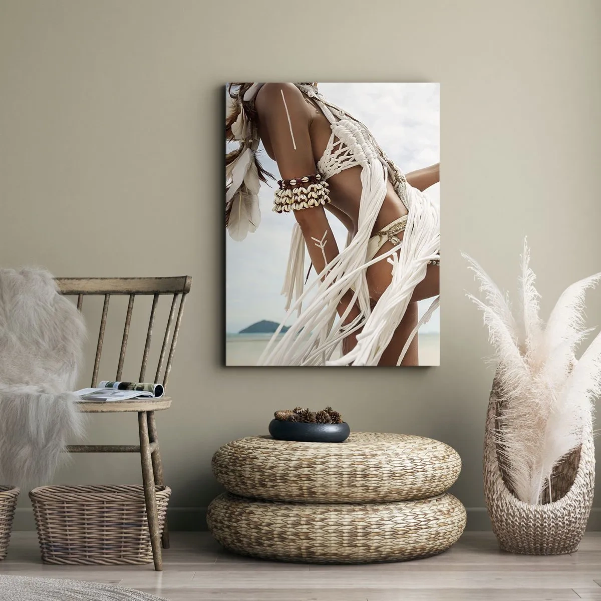 Tablou pe pânză - Preoteasa Soarelui - 65x120 cm