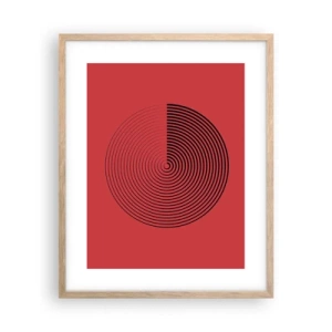 Poster în ramă de stejar deschis - Mișcare circulară - 40x50 cm