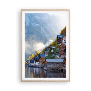 Poster în ramă de stejar deschis - Atmosferă alpină - 61x91 cm