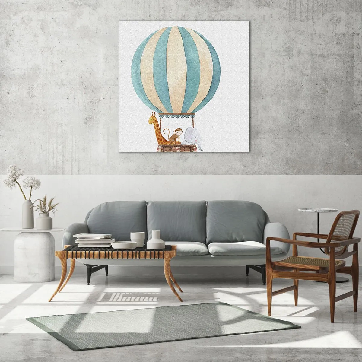 Tablou pe sticlă - O călătorie fantastică - 70x70 cm