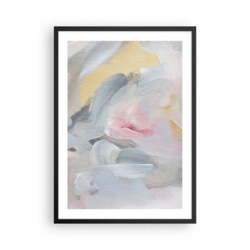 Poster în ramă neagră - Compoziție abstractă în culori pastelate - 50x70cm - Într-o lume de pastel - Decorațiune modernă pentru perete pentru living și dormitor ARTTOR