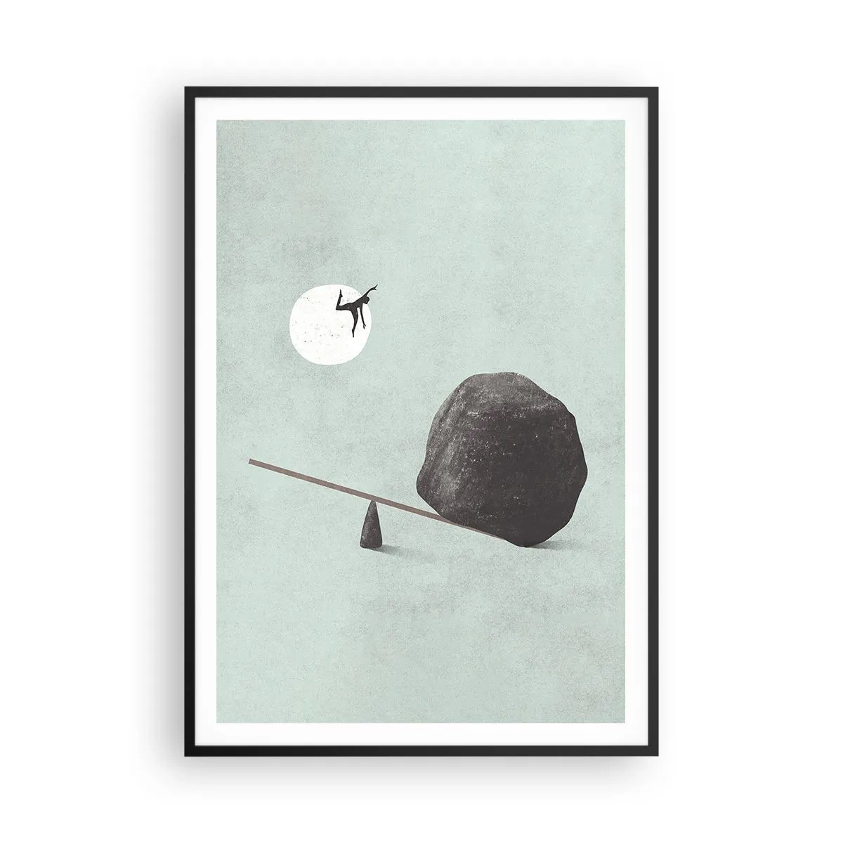 Poster în ramă neagră - Visul îndeplinit - 70x100 cm