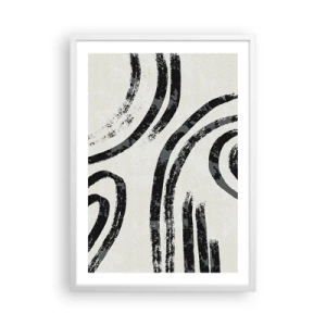 Poster în ramă albă - Pe jumătate oprit - 50x70 cm