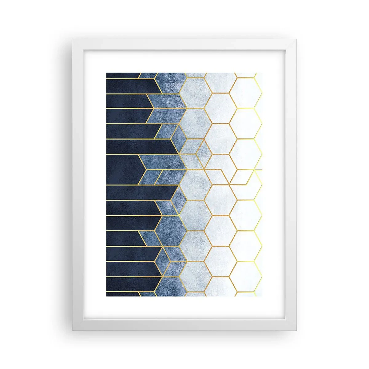 Poster în ramă albă - Compoziție în ritm sincopat - 30x40 cm