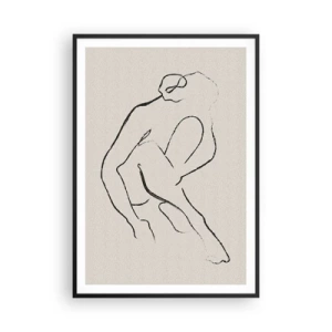 Poster în ramă neagră - Schiță intimă - 70x100 cm