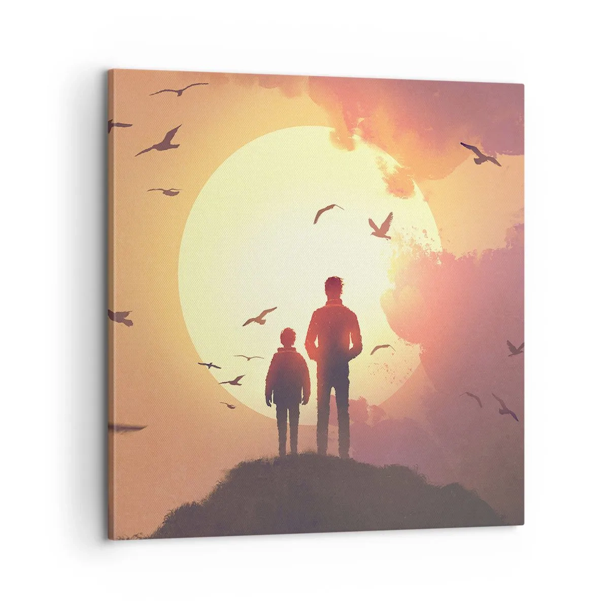 Tablou pe pânză - Față în față cu soarele - 60x60 cm