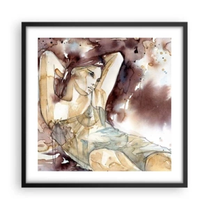 Poster în ramă neagră - Într-o dispoziție mov deschis - 50x50 cm