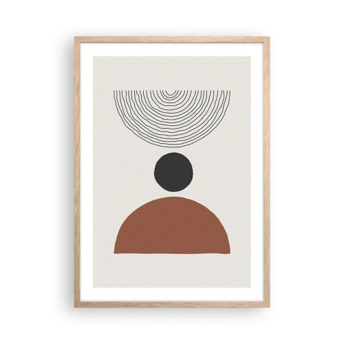 Poster în ramă de stejar deschis - În centrul atenției - 50x70 cm