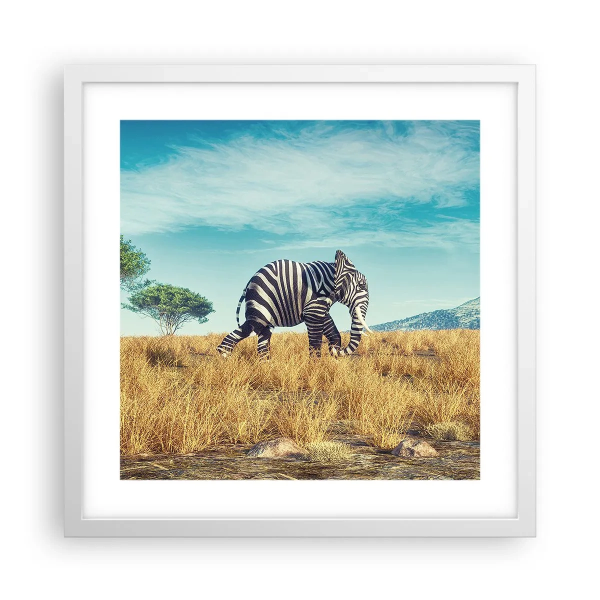 Poster în ramă albă - Griul nu mai este la modă - 40x40 cm