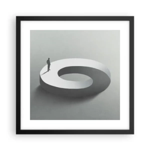 Poster în ramă neagră - Înțelegi ceva? - 40x40 cm