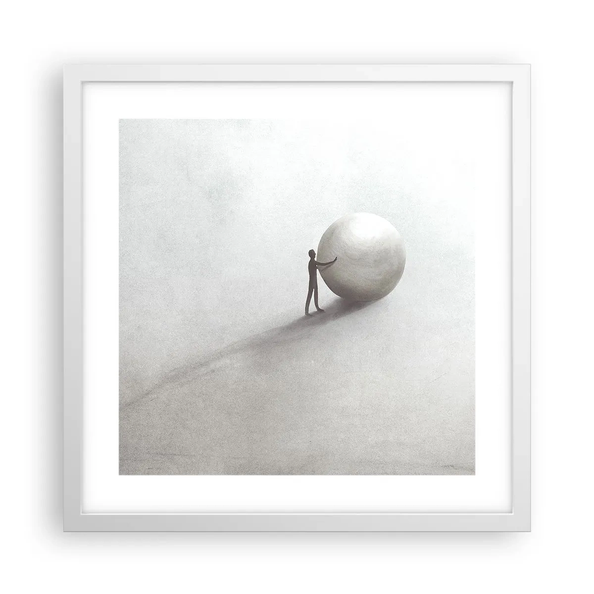 Poster în ramă albă - Jocul vieții - 40x40 cm