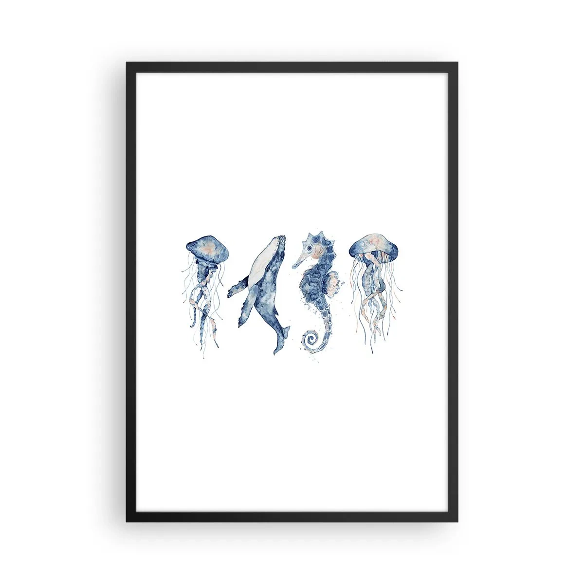 Poster în ramă neagră - Fauna marină sălbatică - 50x70 cm