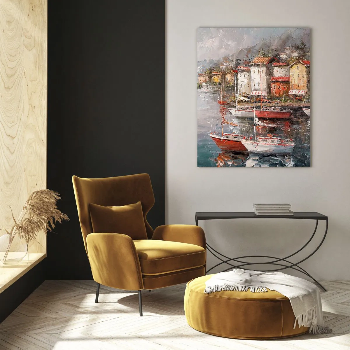 Tablou pe sticlă - Portul romantic - 50x70 cm
