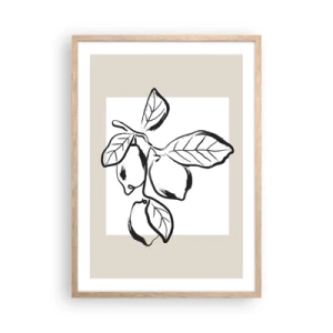 Poster în ramă de stejar deschis - Unde se coace lămâia... - 50x70 cm