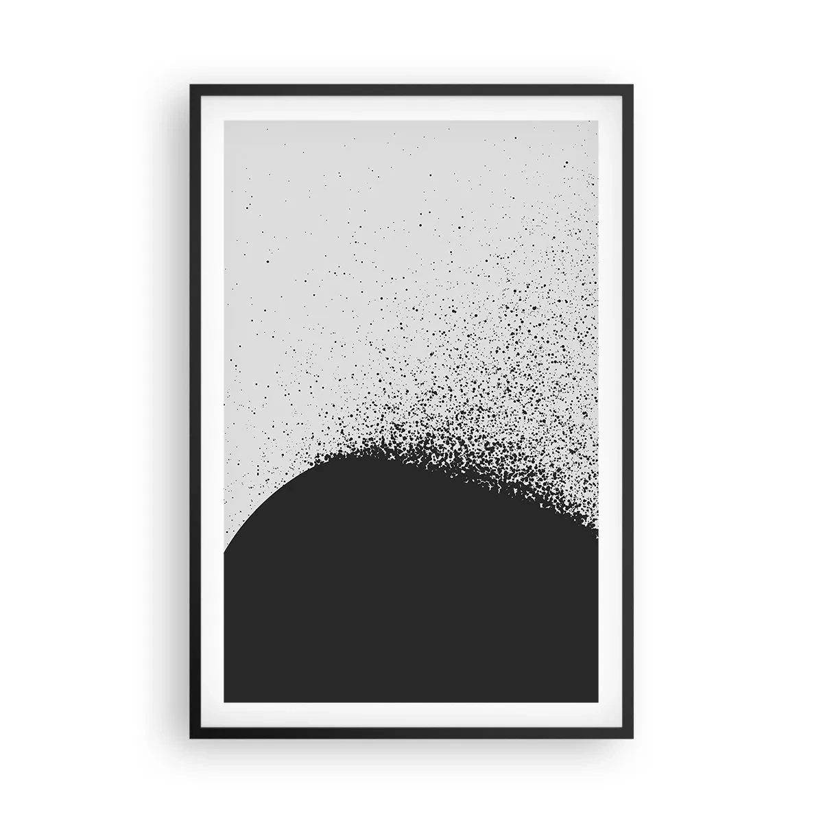 Poster în ramă neagră - Mișcarea particulelor - 61x91 cm