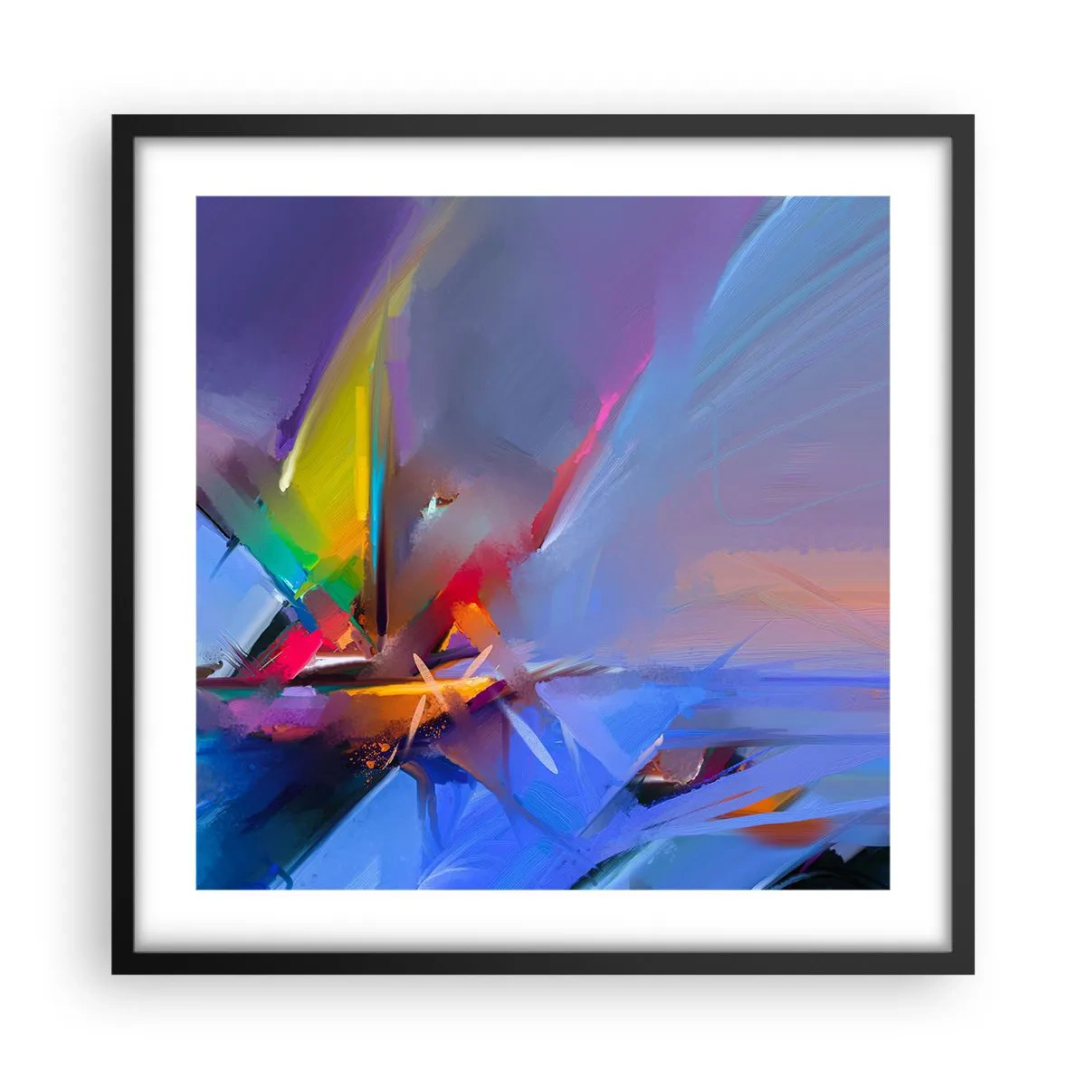 Poster în ramă neagră - Iute ca o pasăre - 50x50 cm