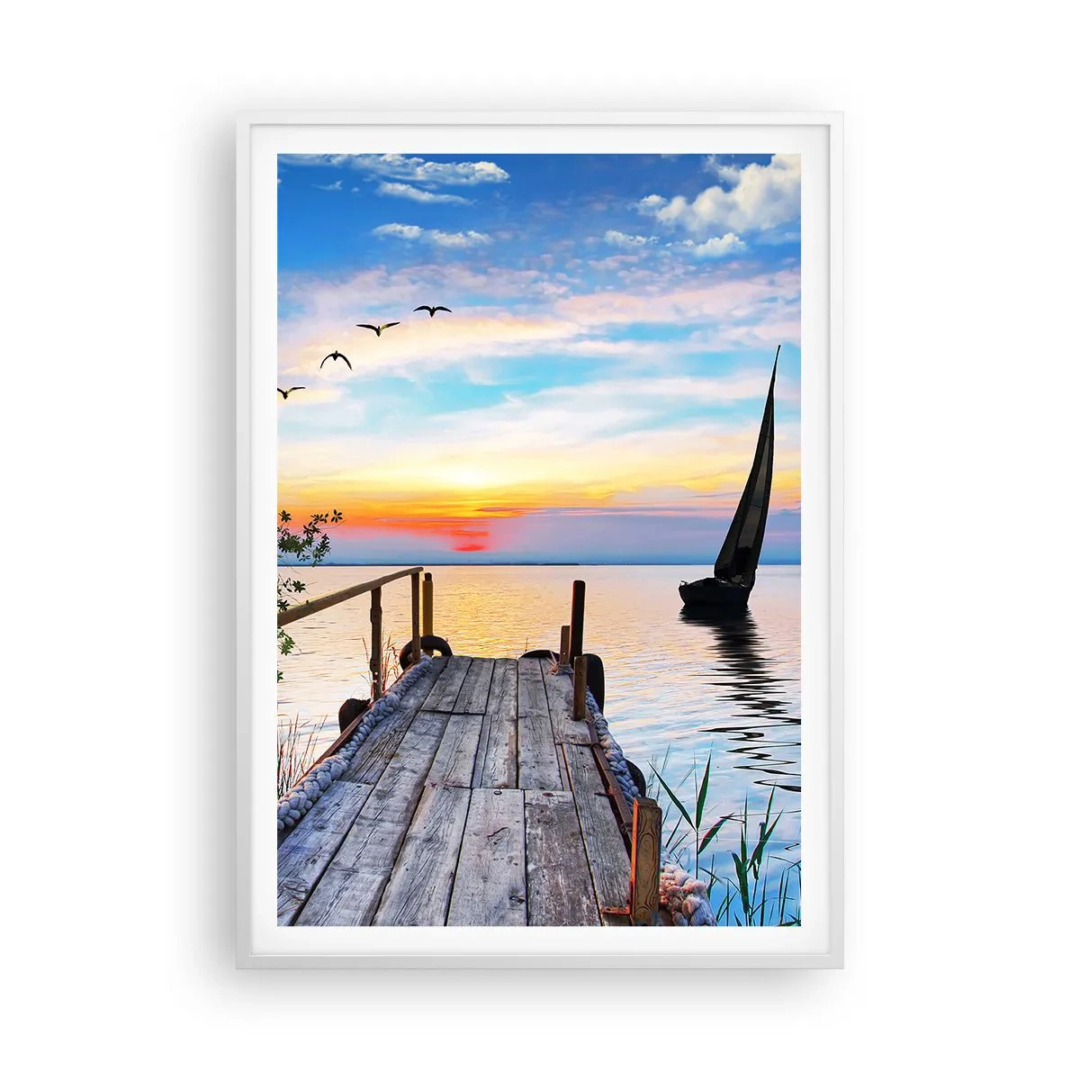 Poster în ramă albă - Bună seara - 70x100 cm