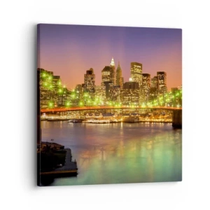 Tablou pe pânză - Lumina nu se stinge niciodată aici - 30x30 cm