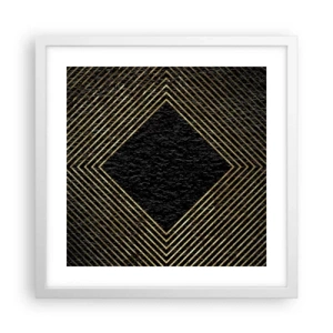 Poster în ramă albă - Geometrie în stil glamour - 40x40 cm