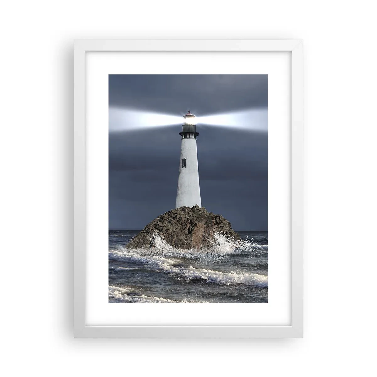 Poster în ramă albă - Aici... aici...! - 30x40 cm