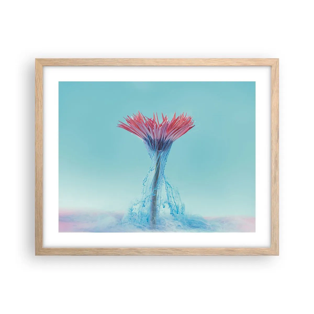 Poster în ramă de stejar deschis - Într-o unduire revigorantă - 50x40 cm