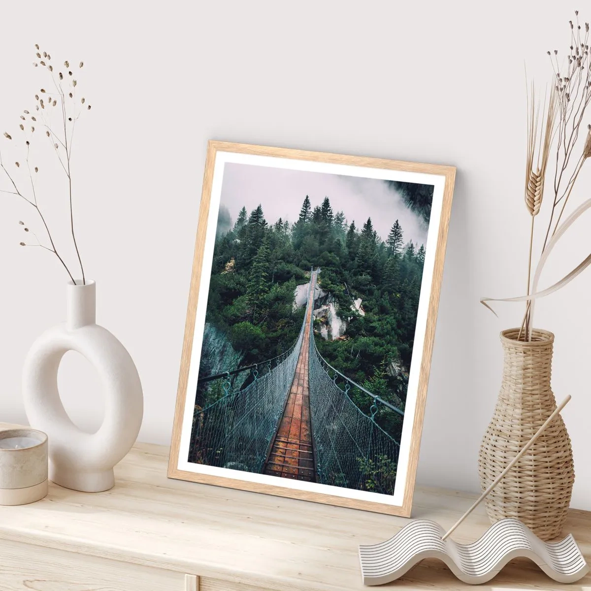 Poster în ramă de stejar deschis - Numai pentru vulturi - 61x91 cm