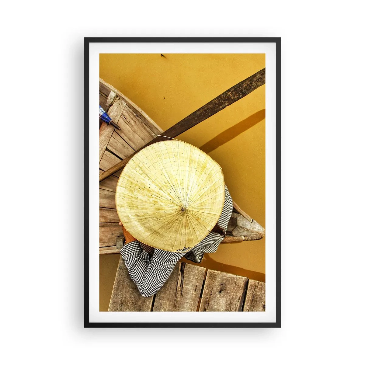 Poster în ramă neagră - Viața pe râul galben - 61x91 cm