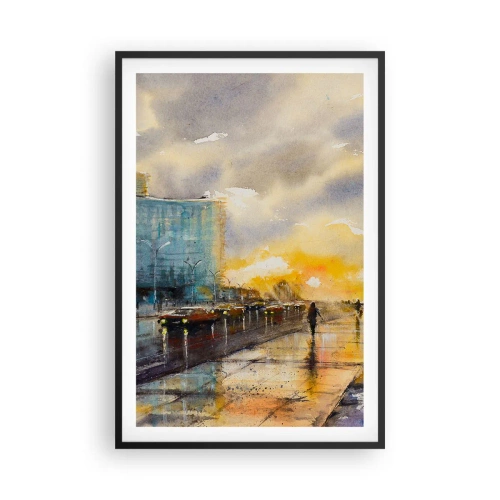 Poster în ramă neagră - Viața pe țărm - 61x91 cm