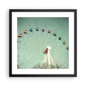 Poster în ramă neagră - Poftim la joacă - 40x40 cm