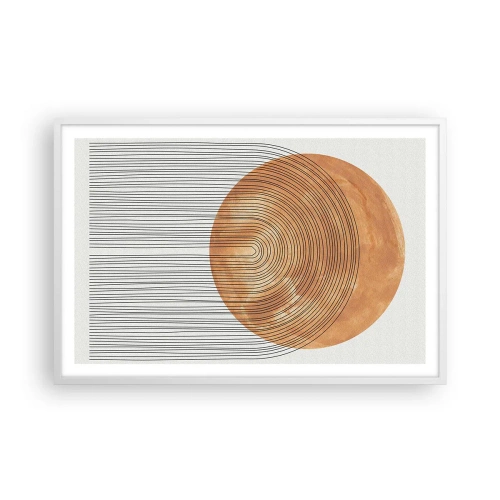 Poster în ramă albă - Compoziția solară - 91x61 cm