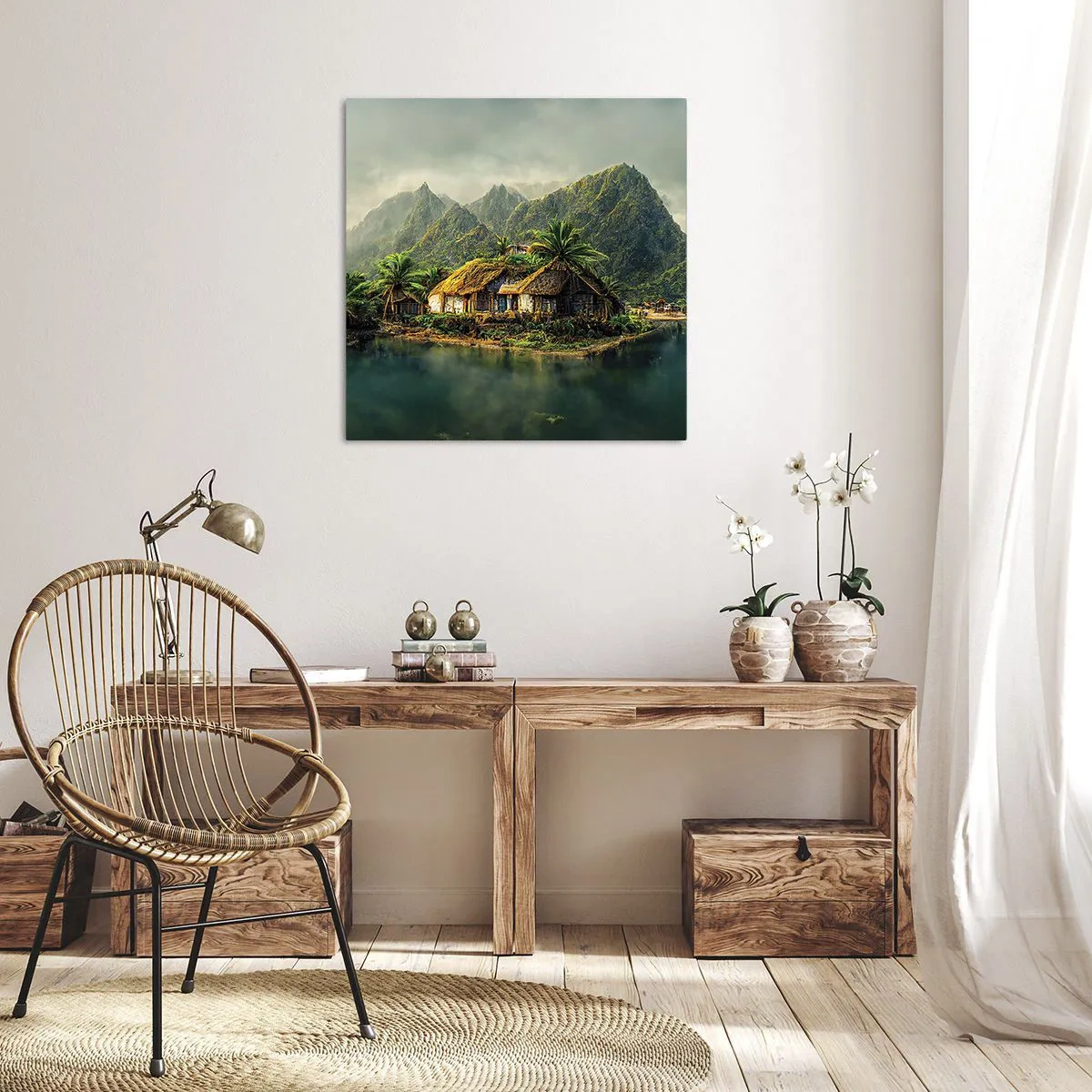 Tablou pe pânză - Paradisul tropical - 30x30 cm